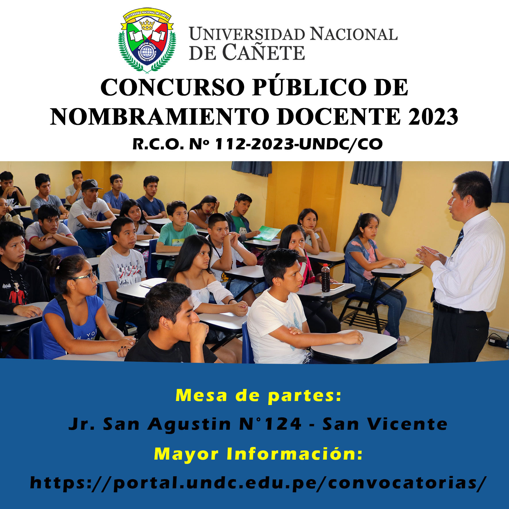 CONCURSO PÚBLICO DE NOMBRAMIENTO DOCENTE 2023