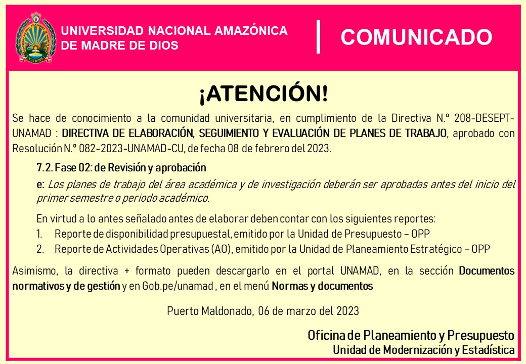 PLANES DE TRABAJO