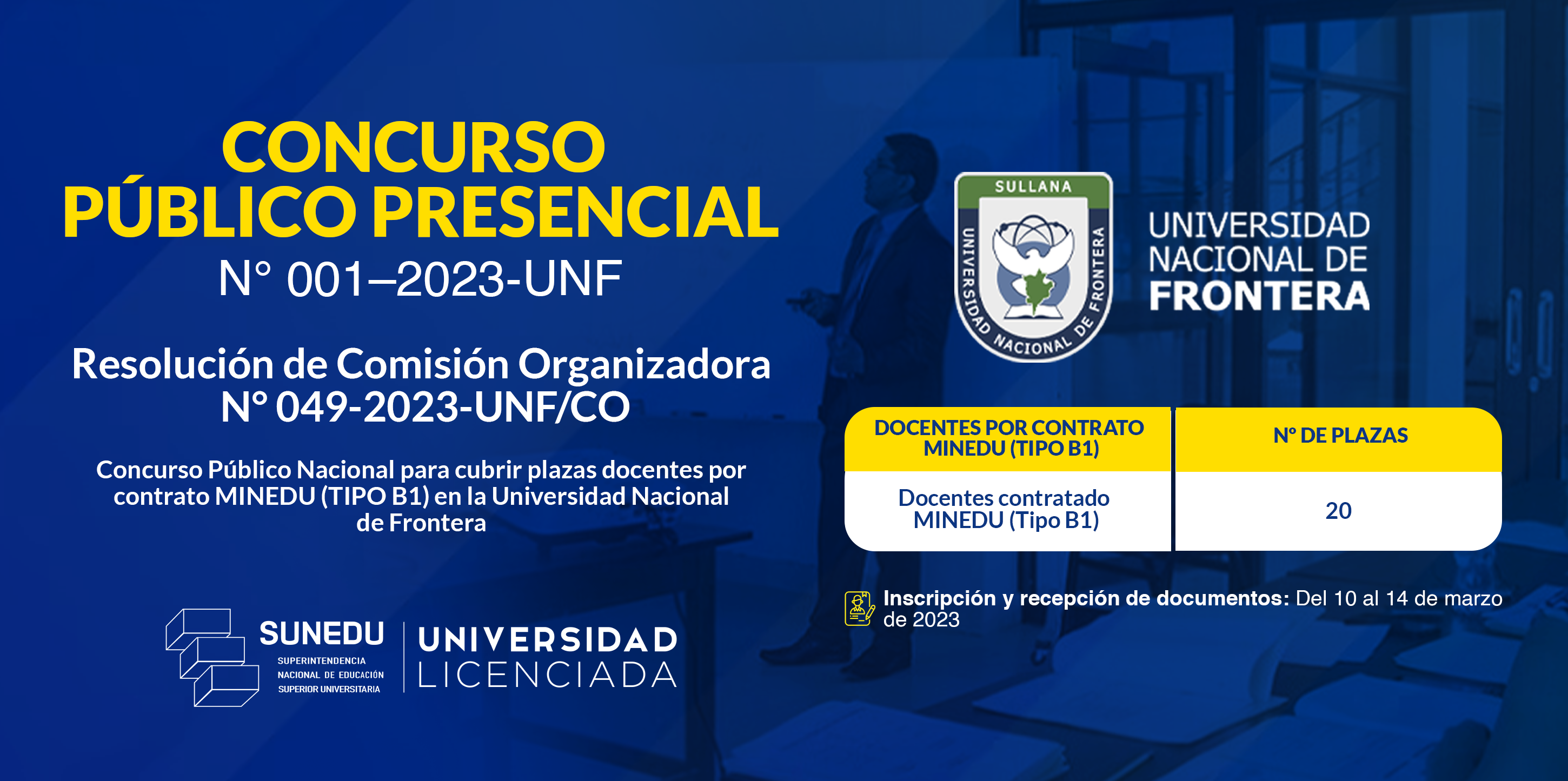 CONVOCATORIA UNIV. FRONTERA