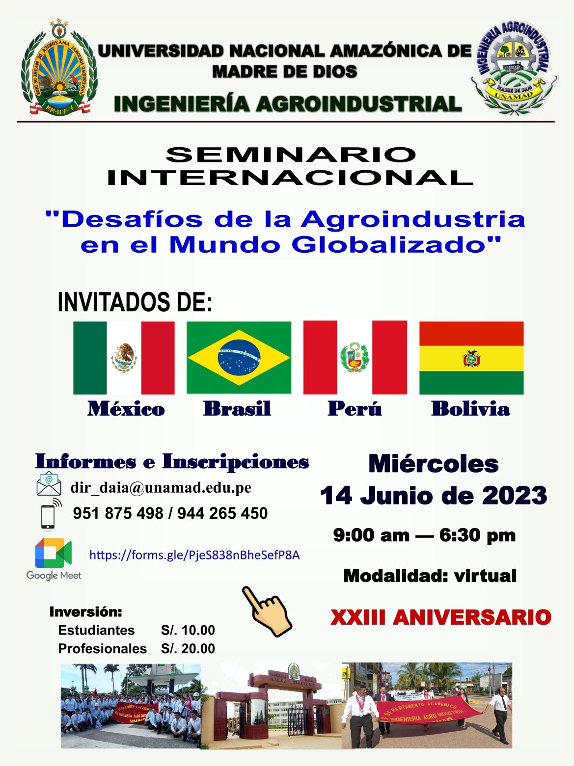 Ponencias 2023 SEMINARIO INTERNACIONAL AGROINDUSTRIAL