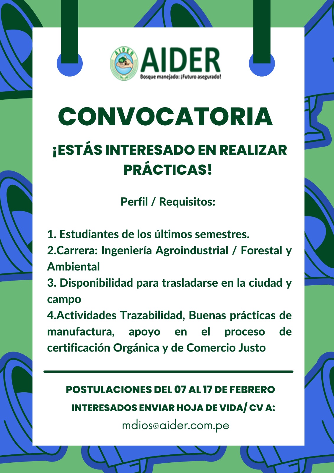 CONVOCATORIA PRACTICAS