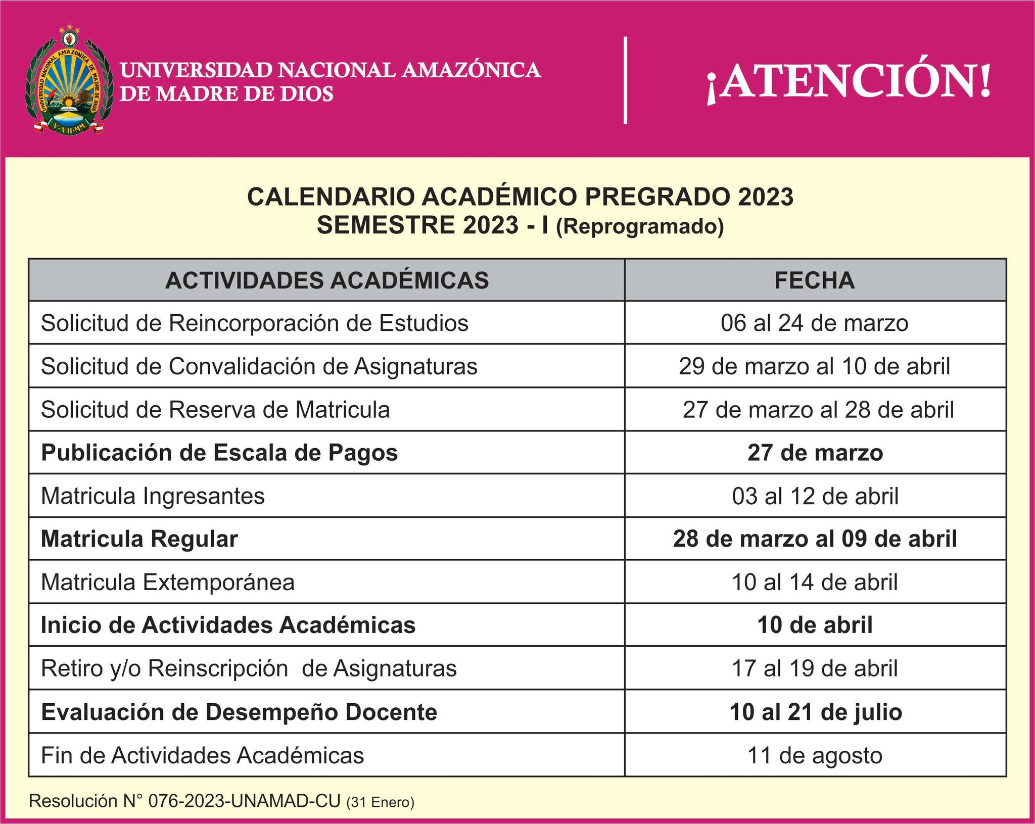 Calendario
